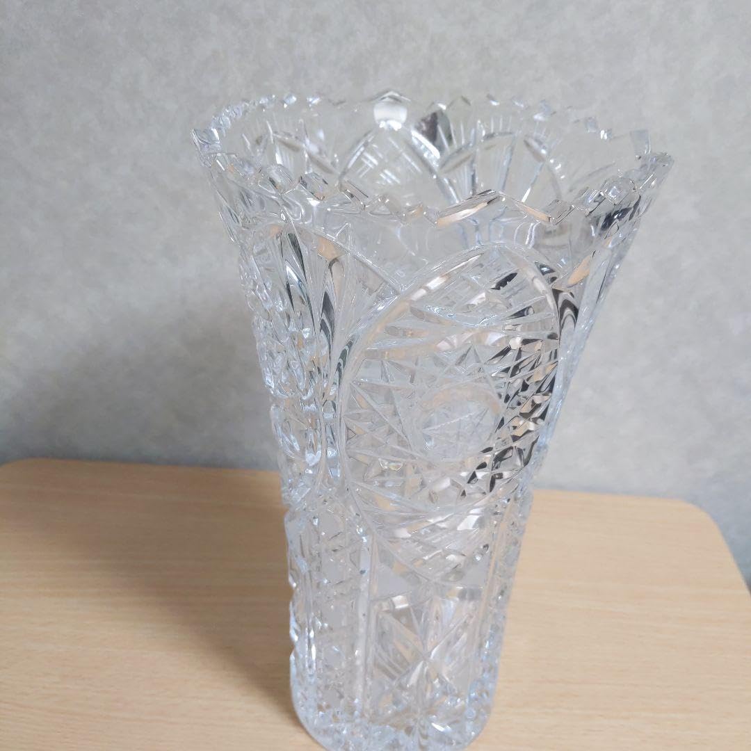 ボヘミアクリスタル花瓶 ラスカ チェコ ボヘミア グラス 花瓶」の人気